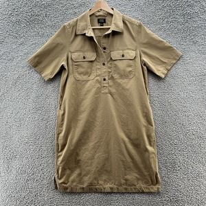 Filson Dress Tan Cotton Colville Short Sleeve Outdoor Shirt Dress